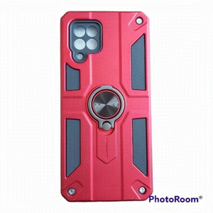 SAMSUNG Galaxy A42 5G Red/Black Phone Case With Loop Ring/Stand